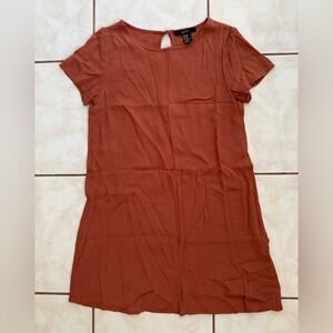 Forever 21 Terracotta Short Sleeve Flowy Dress
